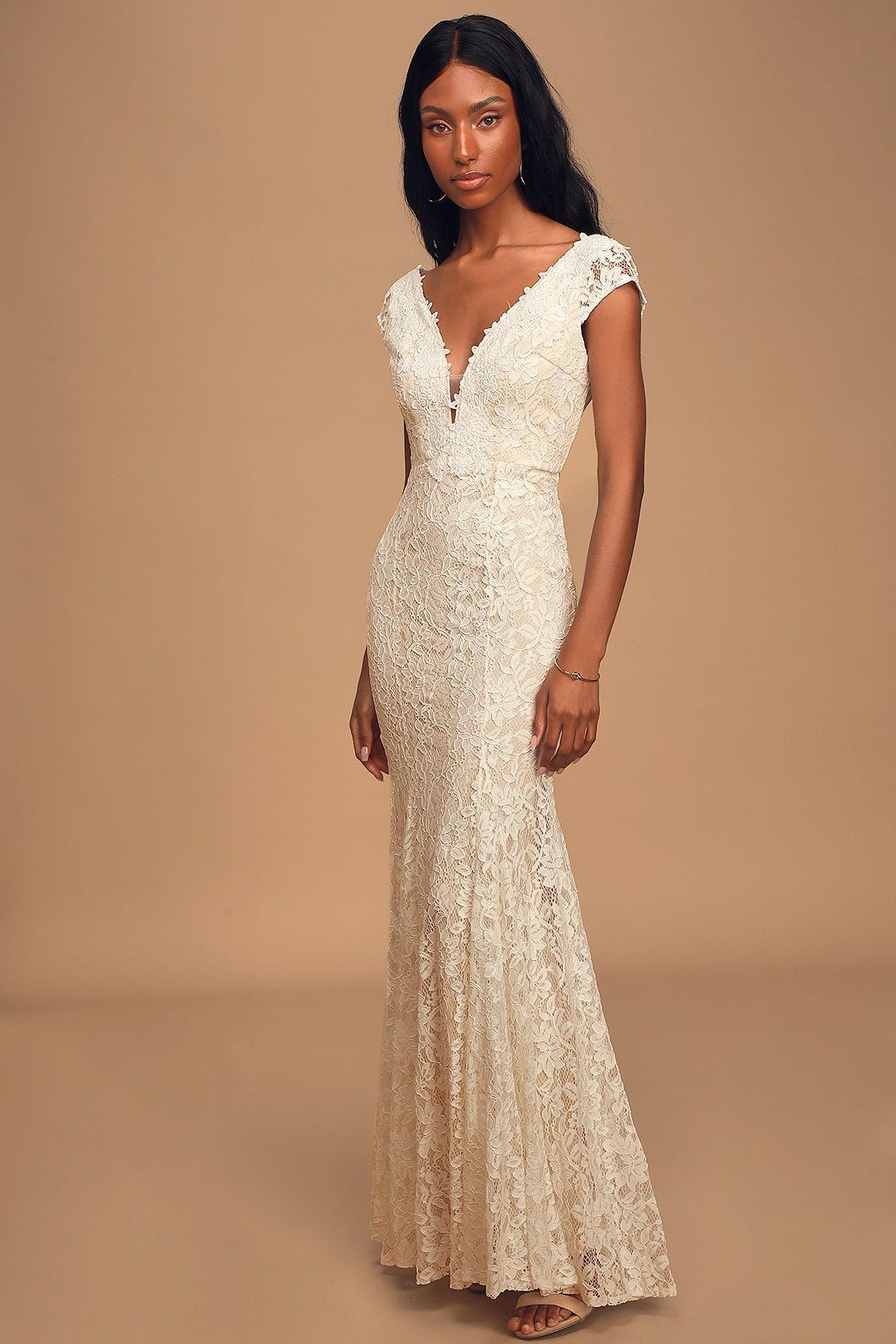 Icing on the Cake White Lace Short Sleeve Maxi Dress Product Image