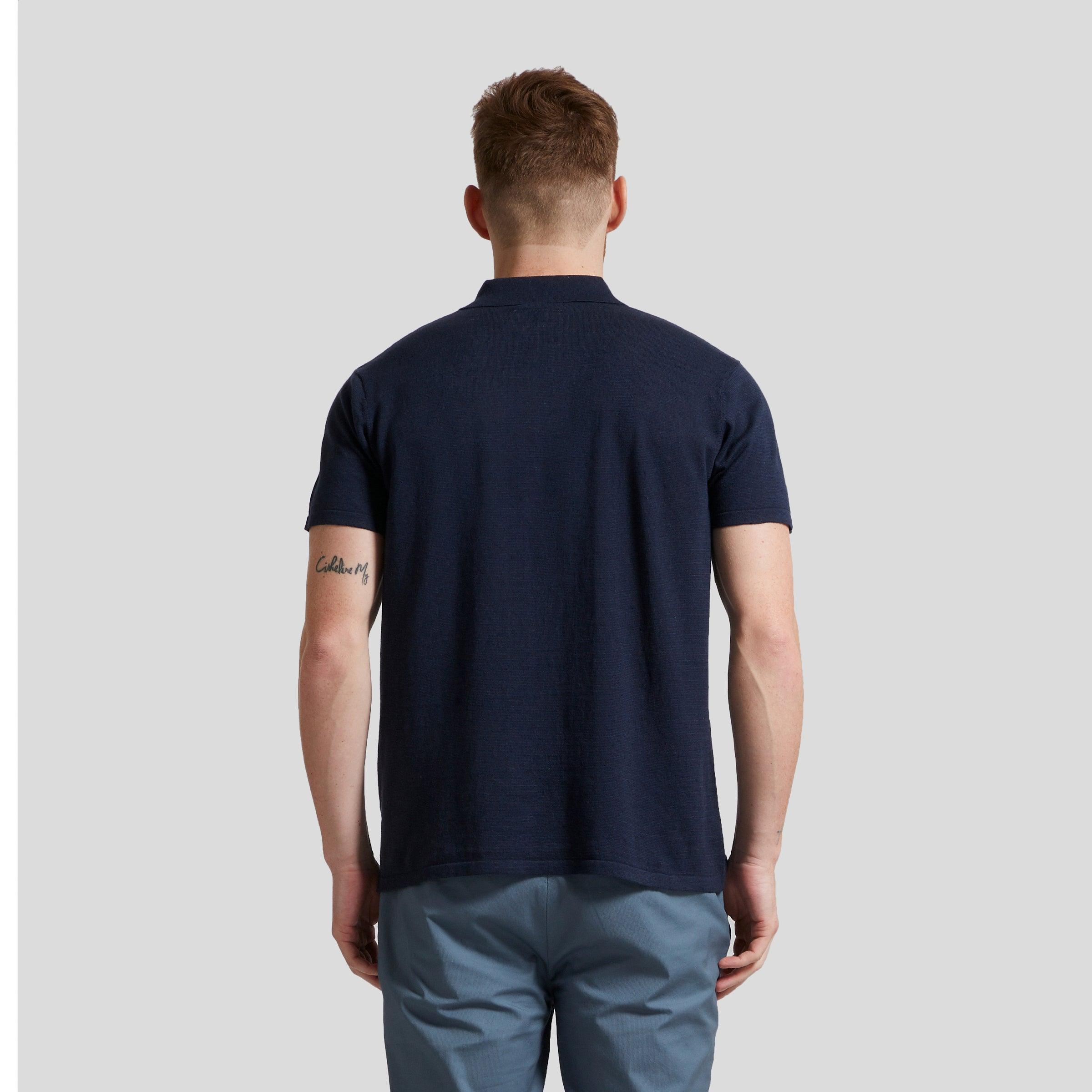 James Featherweight Sweater Polo - Navy Blue Product Image