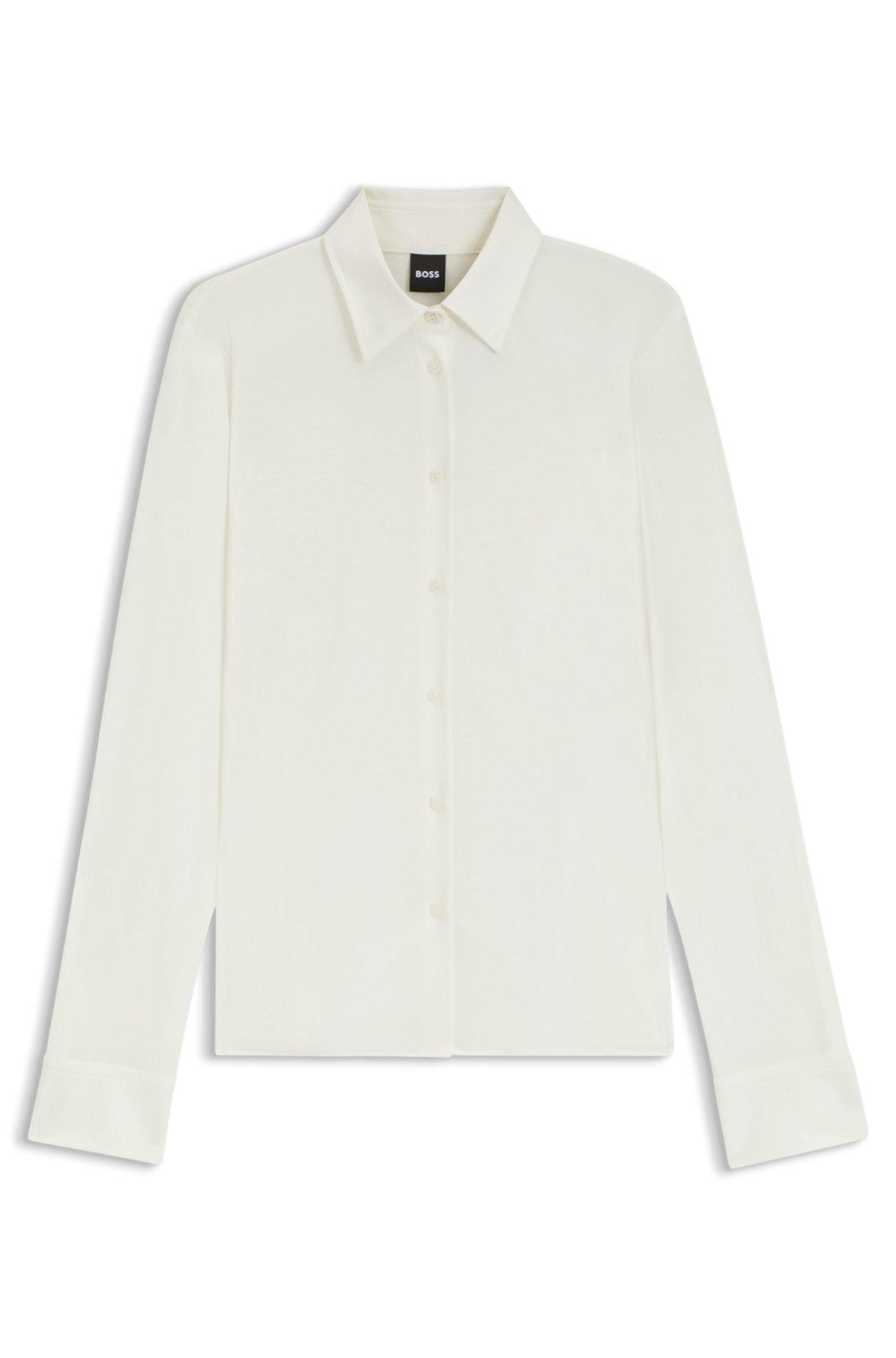 Extra-slim-fit blouse in cotton jersey Product Image