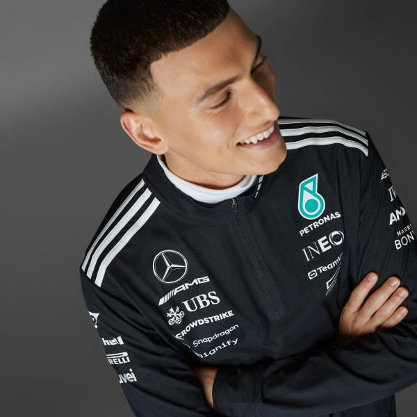 adidas MERCEDES - AMG PETRONAS FORMULA ONE TEAM 1/4 ZIP Black XL Mens Product Image
