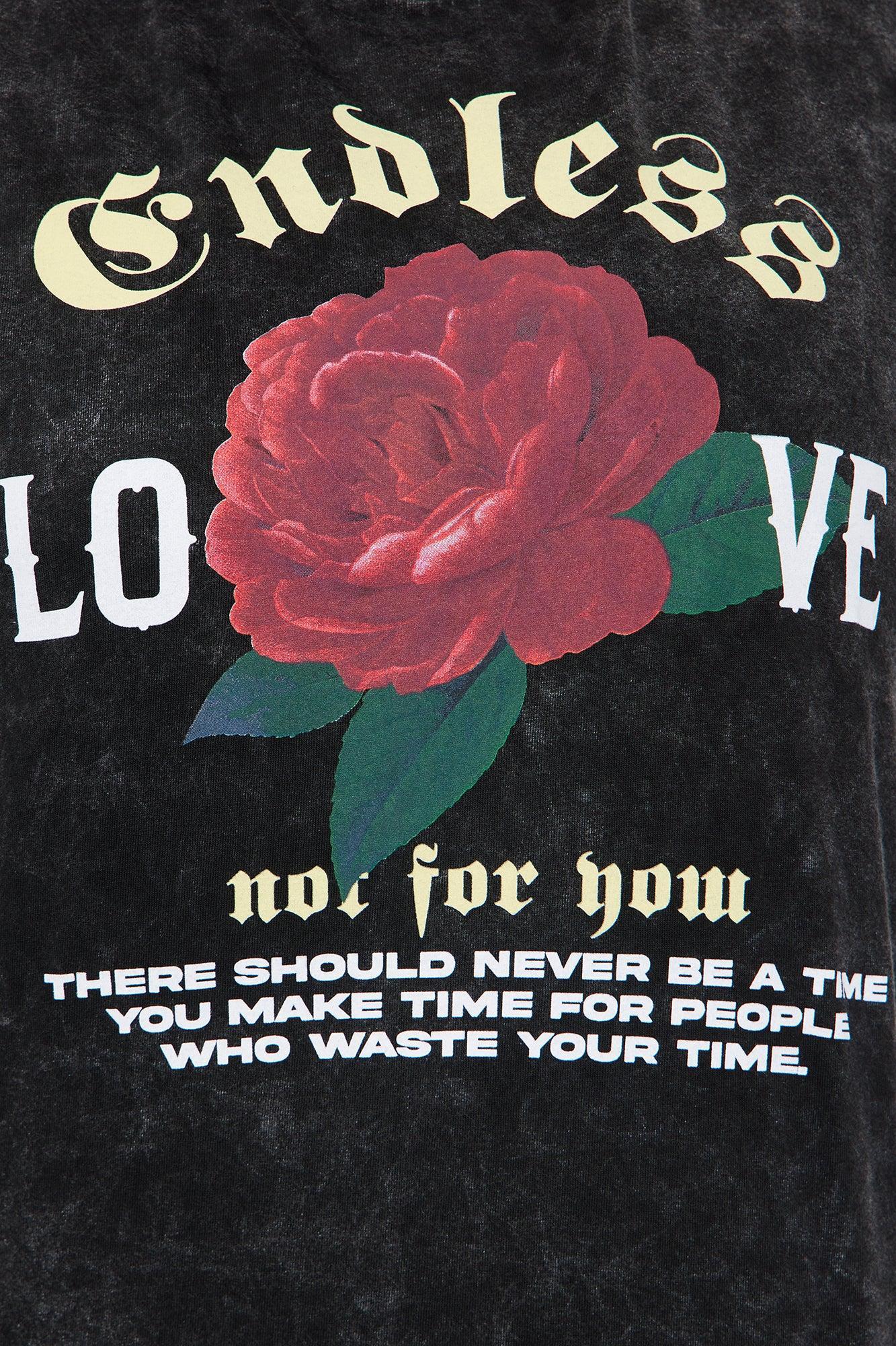 Endless Love Washed Oversized Tee - Black Product Image