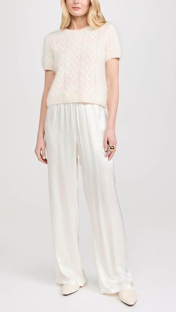 Enza Costa Satin Wide Leg Pants | Shopbop Product Image