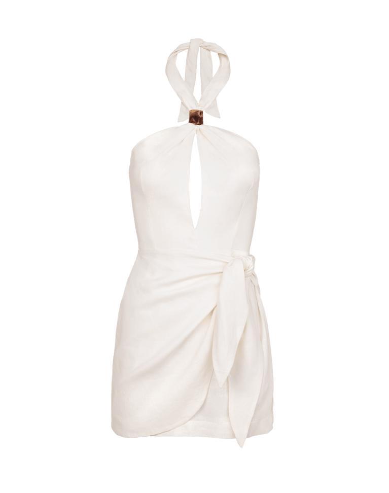 Luna Short Dress - Off White Product Image