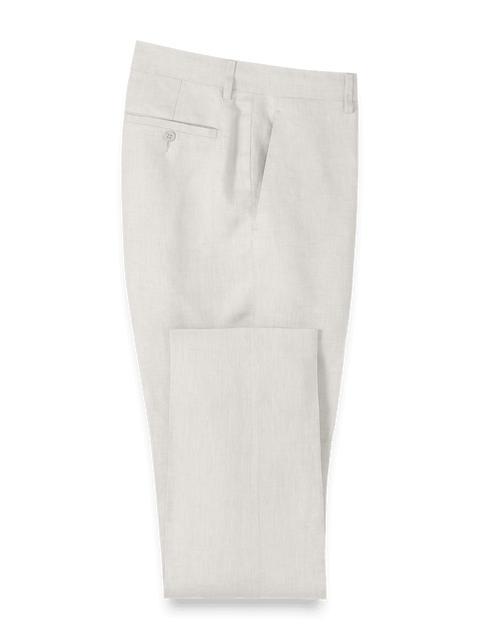 Linen Chambray Twill Pants - Ivory Product Image
