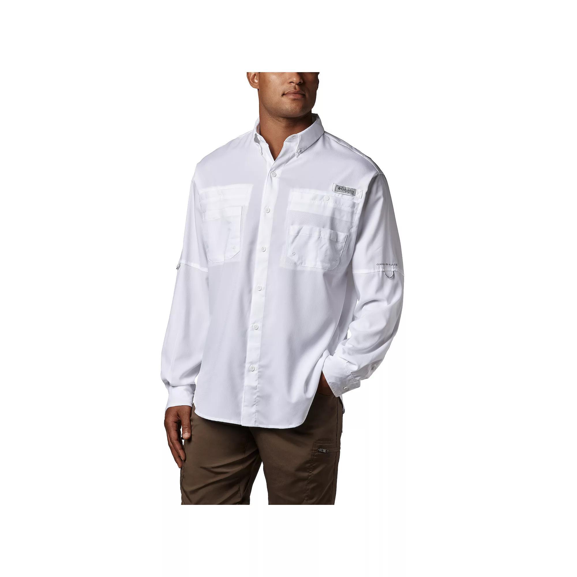 Men's Columbia PFG UPF 40 Tamiami™ II Long Sleeve Button-Down Shirt, Size: XXL, Blue Product Image