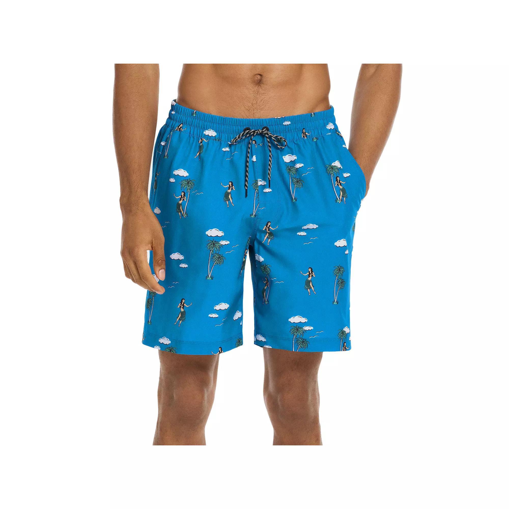 Men's Hurley Volley Stretch Printed Swim Trunks, Size: Small, Seaview Product Image