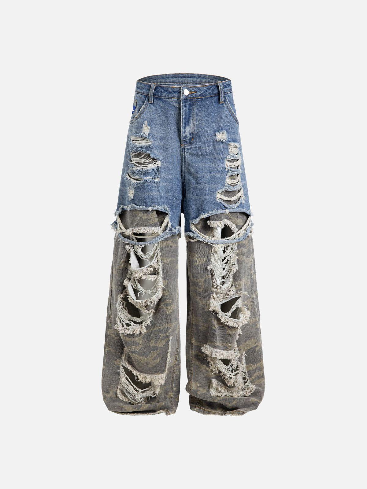 Aelfric Eden CAMO Two Layer Baggy Jeans Product Image