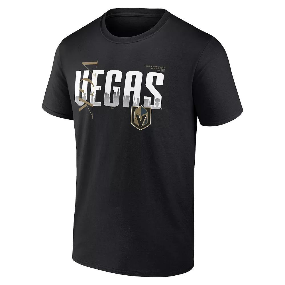 Men's Vegas Golden Knights City Scape Graphic Tee, Size: XXL, Lvk Black Product Image