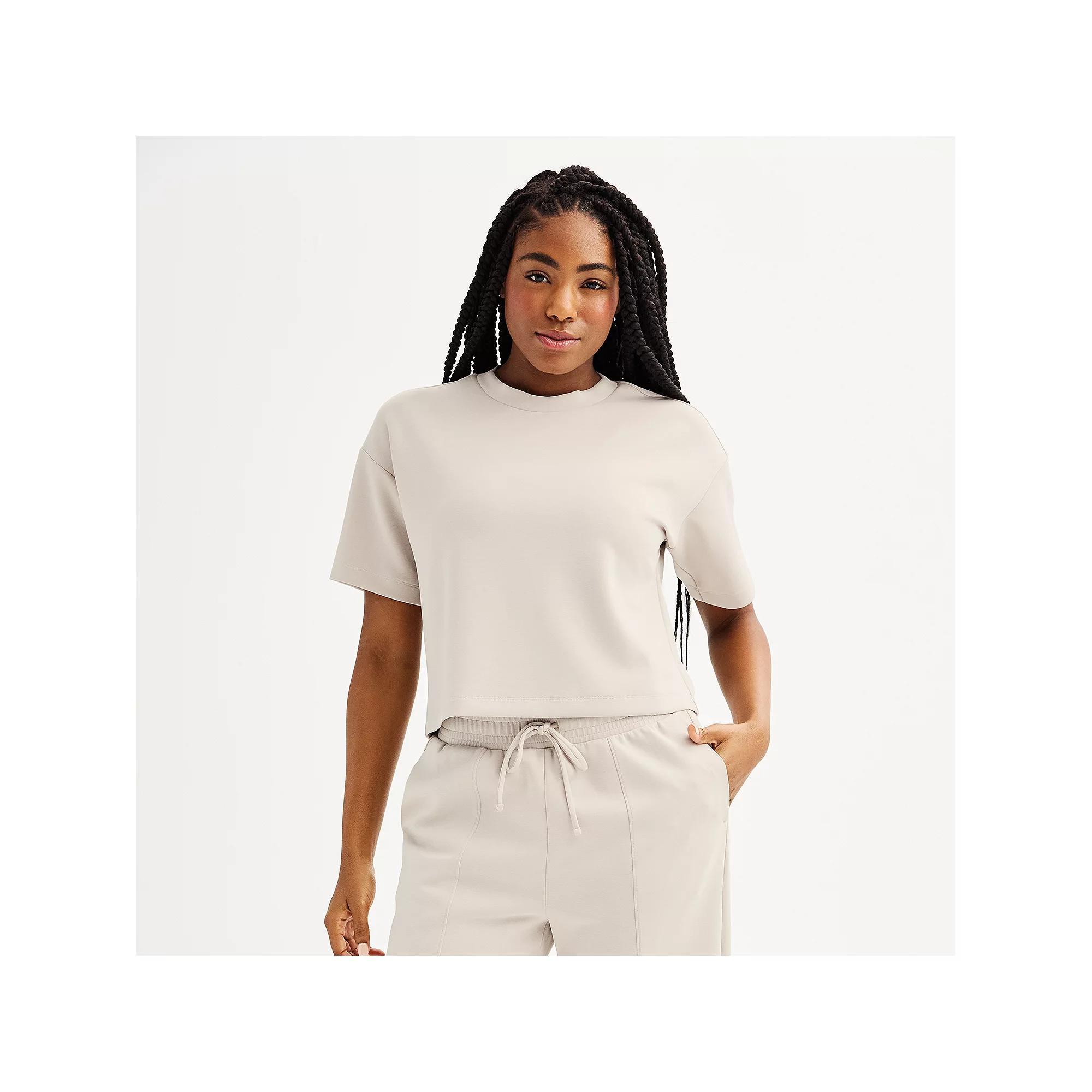Women's FLX Solace Boxy Tee, Size: Small, Kameron Brown Product Image