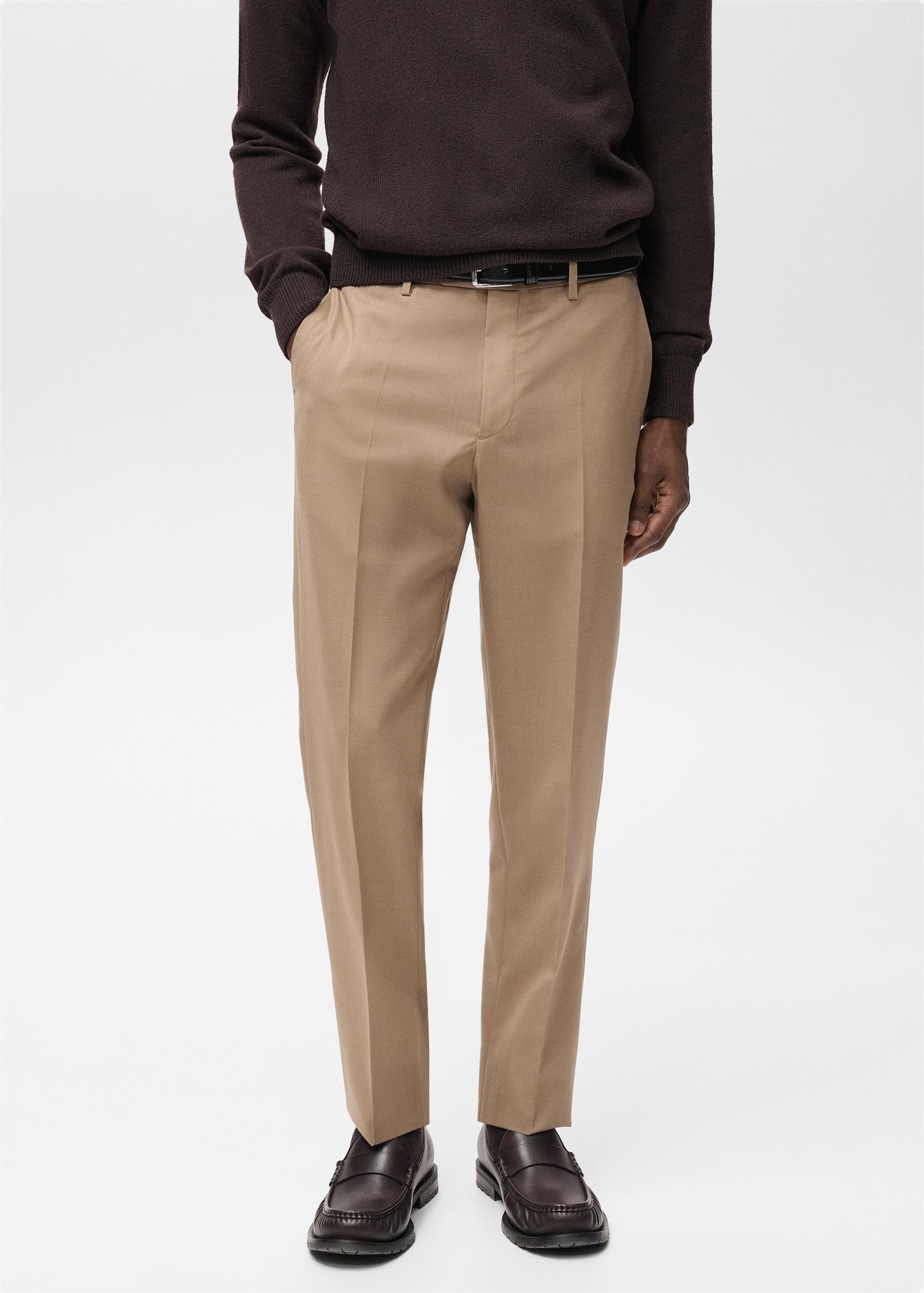 Turin 100% virgin wool suit pants - Men | MANGO USA Product Image