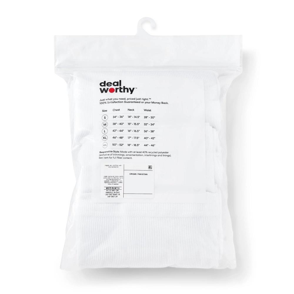 Men's Tank Top 3pk - Dealworthy™ White Product Image