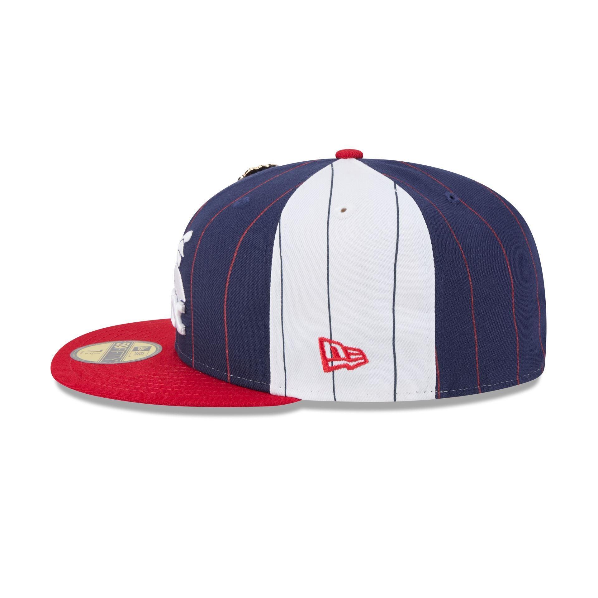 Chicago White Sox Pinstripe League Pin 59FIFTY Fitted Hat Male Product Image