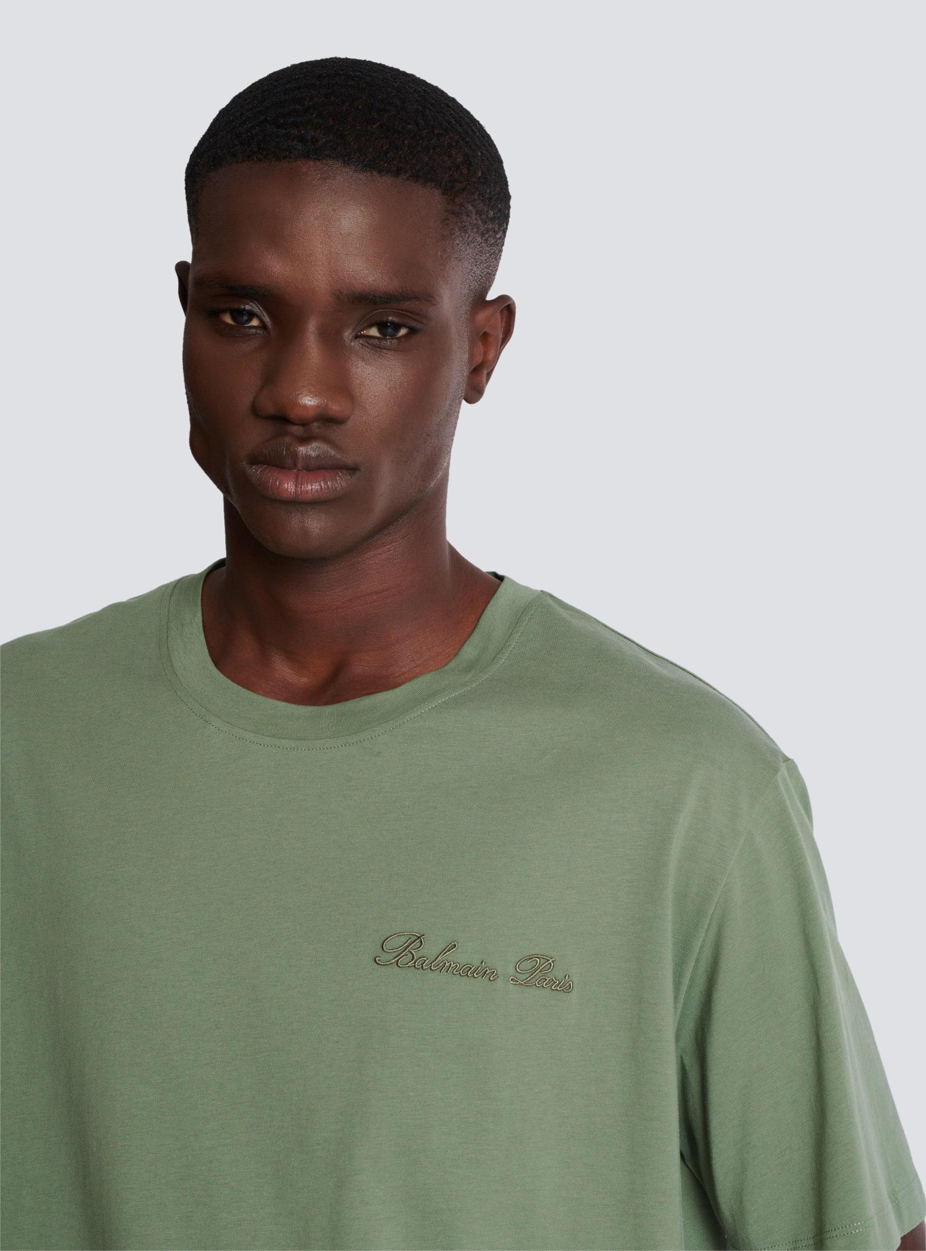 Loose T-shirt with Balmain Signature embroidery Product Image