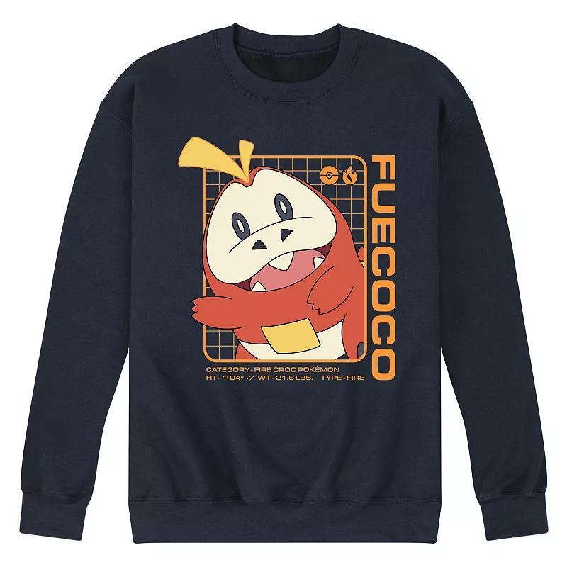 Mens Pokemon Fuecoco Stats Fleece Sweatshirt Product Image