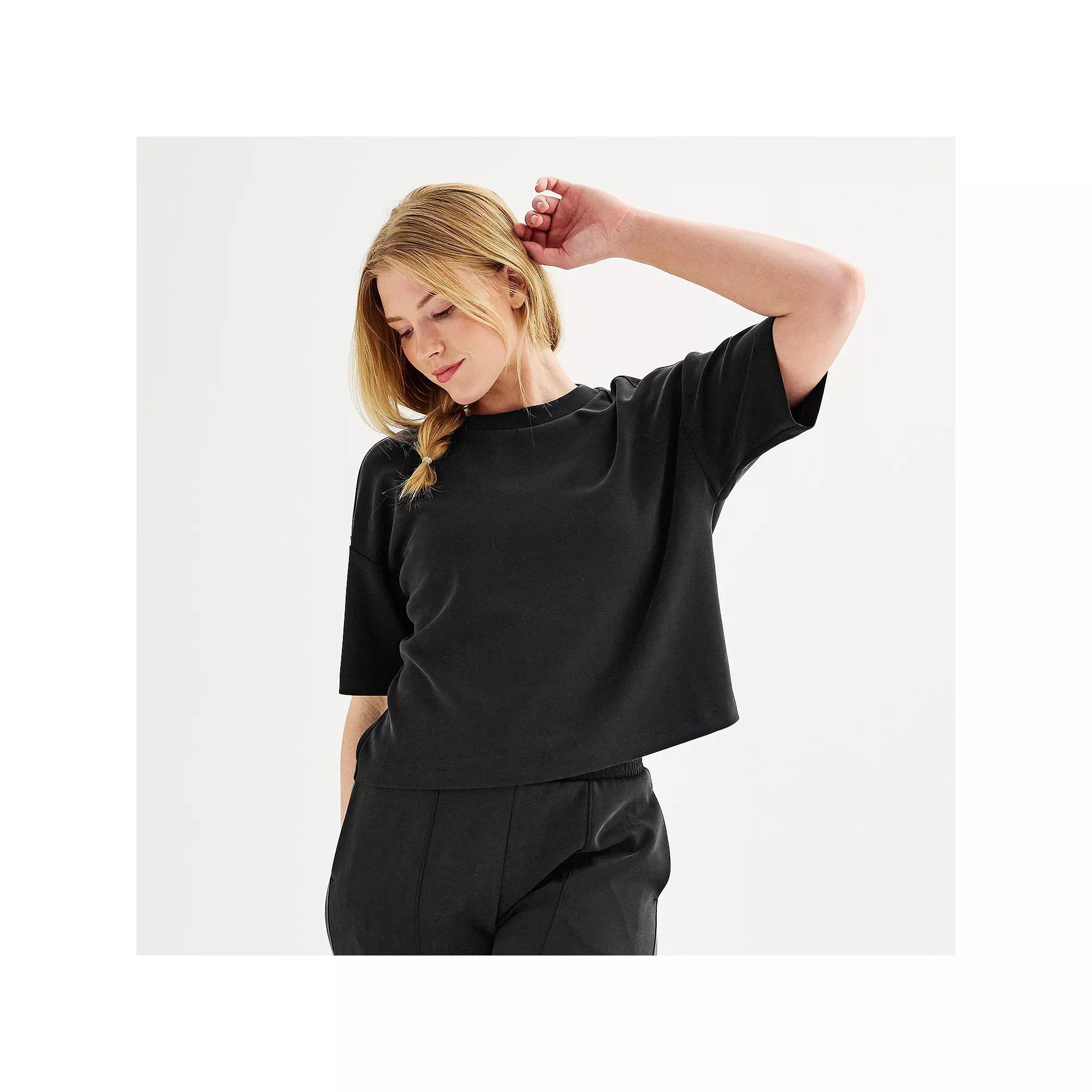 Women's FLX Solace Boxy Tee, Size: Small, Kameron Brown Product Image
