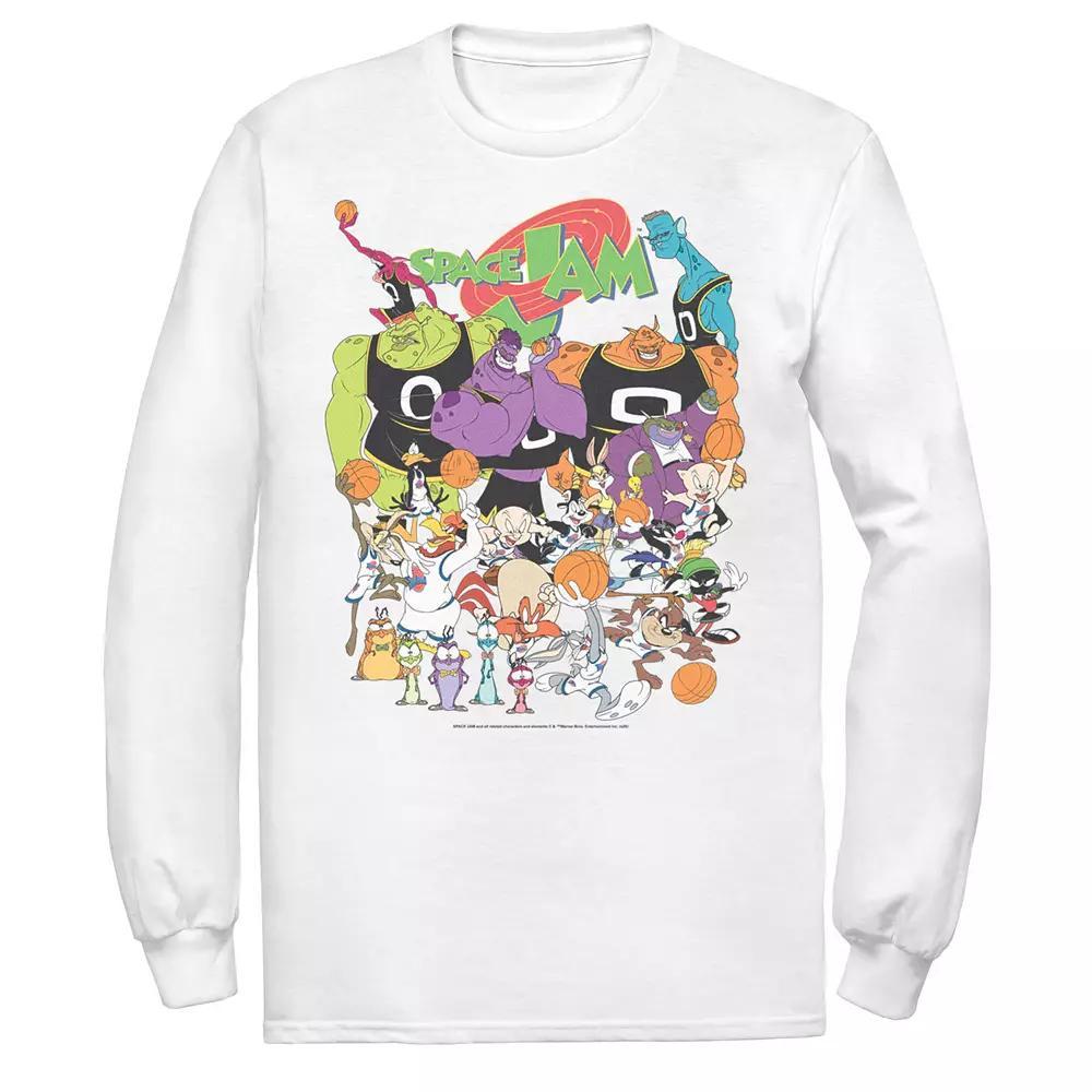 Men's Looney Tunes Space Jam Big Group Shot Tee, Size: Large, White Product Image
