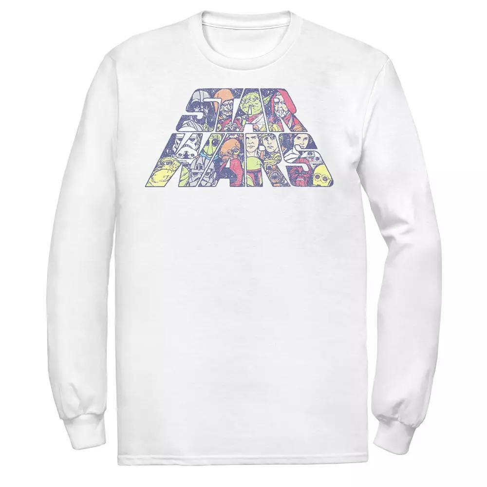 Men's Star Wars Logo Character Fill Tee, Size: Large, White Product Image