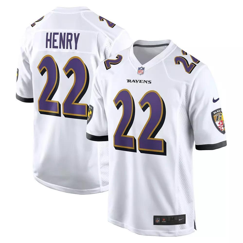 Men's Nike Derrick Henry  White Baltimore Ravens White Game Jersey, Size: XL Product Image