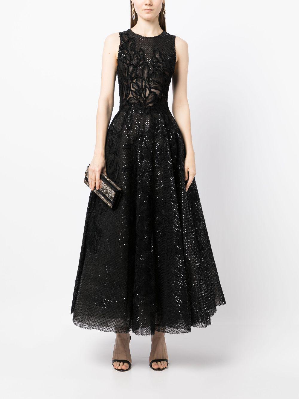 sequin-detail semi-sheer dress Product Image