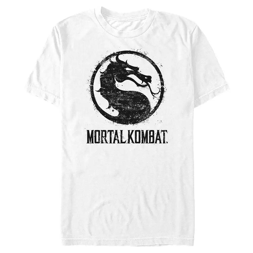 Men's Mortal Kombat Splatter Logo Graphic Tee, Size: XL, White Product Image