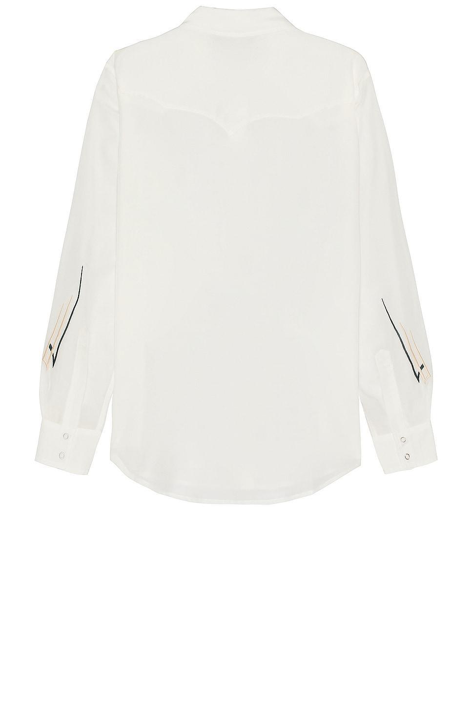 DOUBLE RAINBOUU West World Shirt in White Product Image