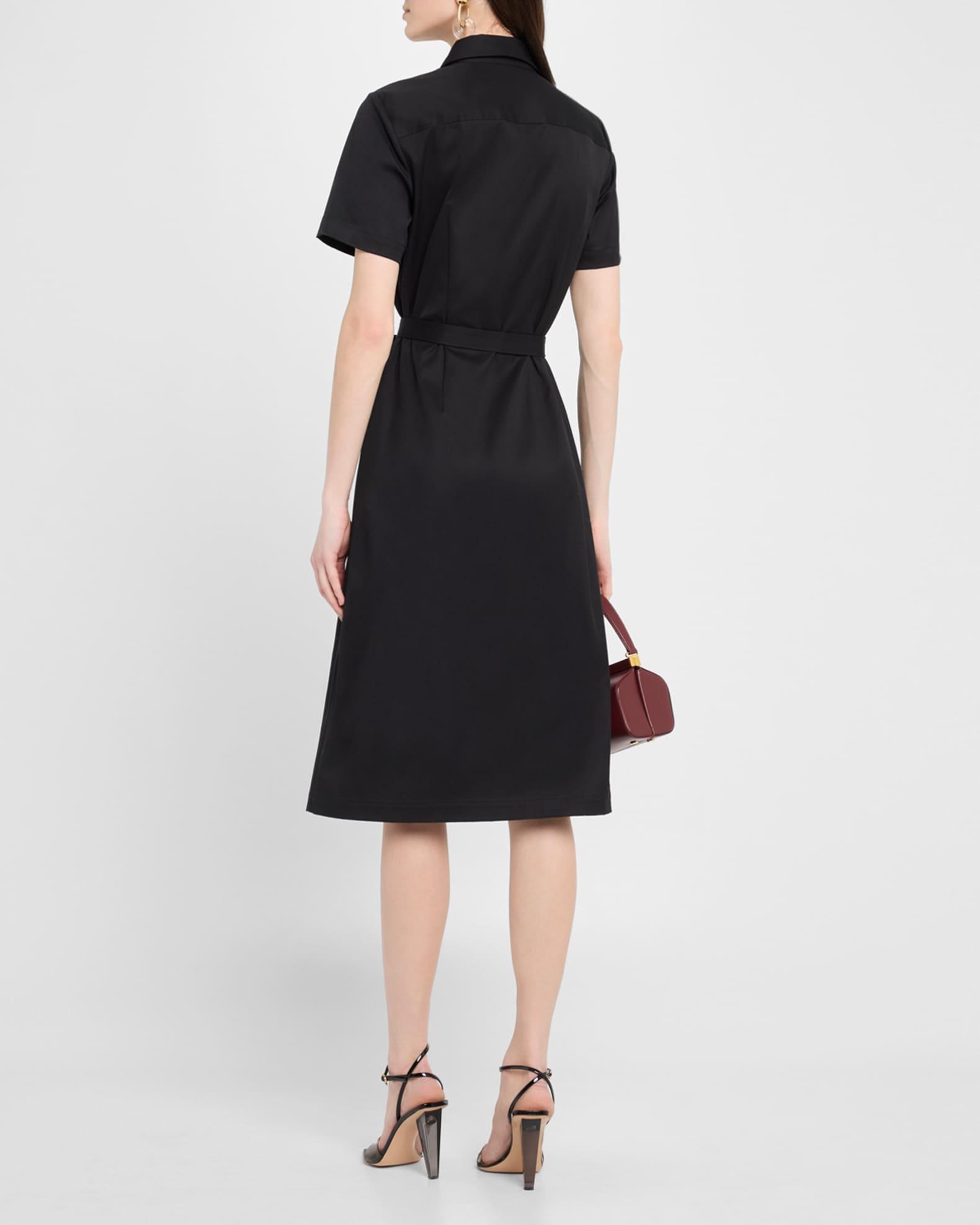 Short-Sleeve Military Chino Midi Dress Product Image