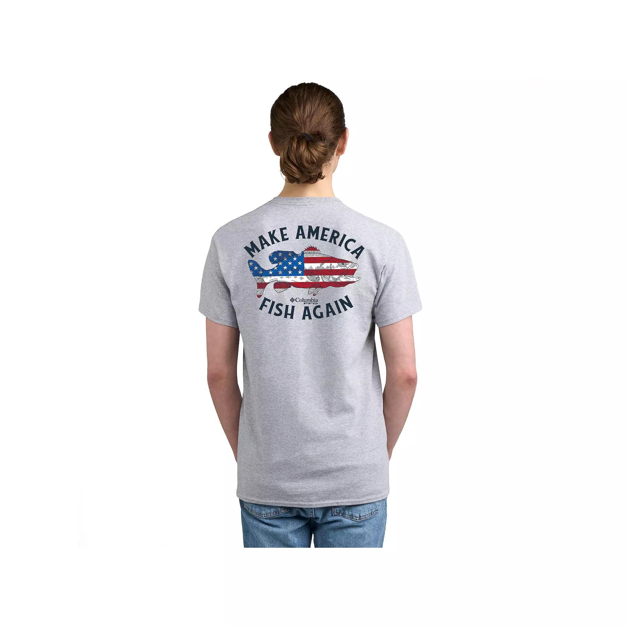 Mens Columbia PFG Performance Fishing Gear Short Sleeve Graphic Tee Product Image