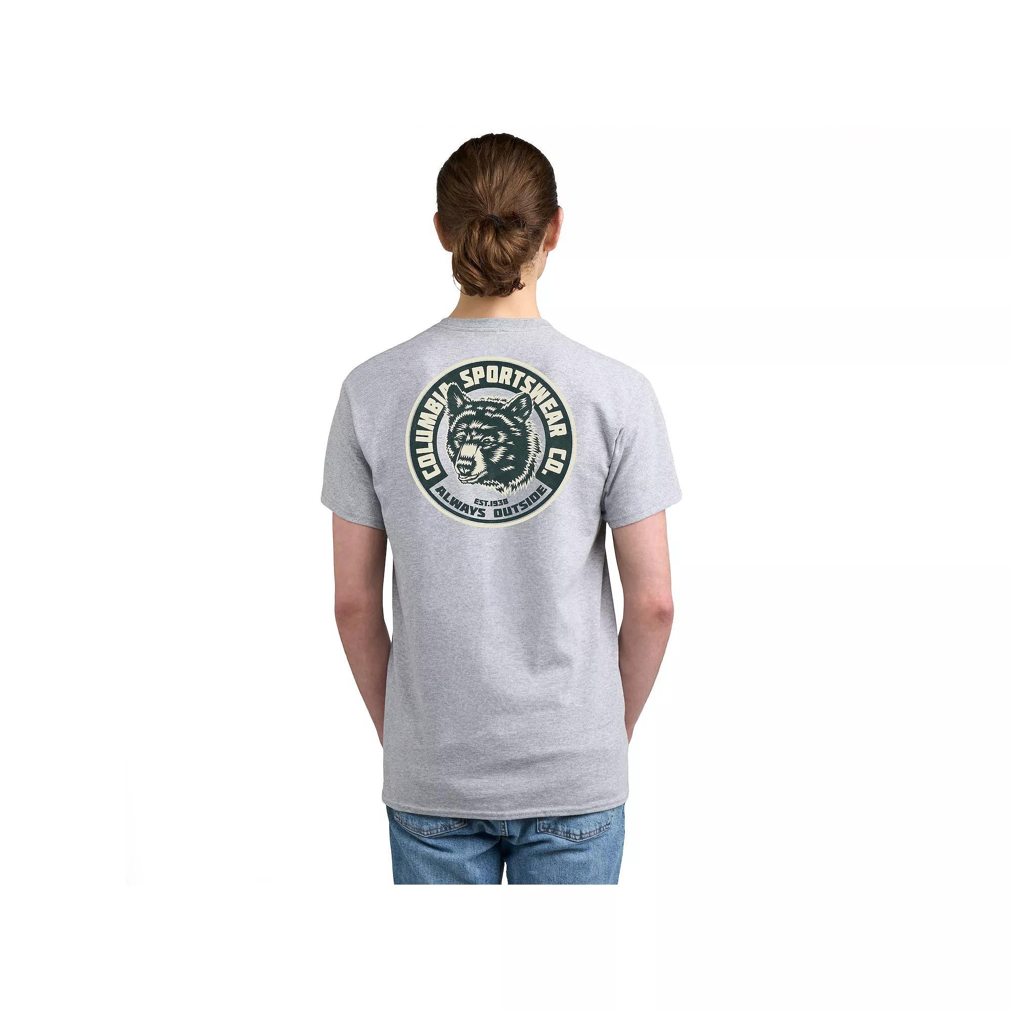 Mens Columbia Short Sleeve Graphic Tee Yellow Bear Product Image