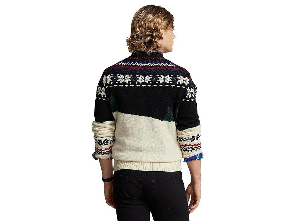 Polo Ralph Lauren Polo Bear Wool Blend Sweater (Snowflake Combo) Men's Sweater Product Image