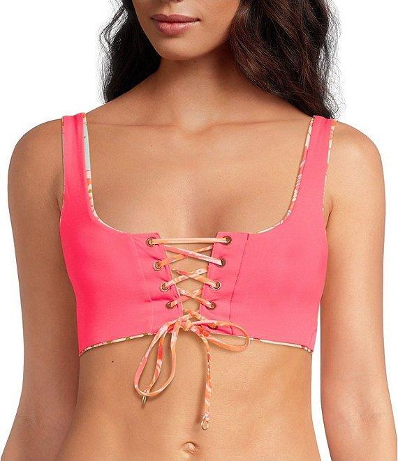 Maaji Valerya Floral Groove Reversible V-Cut Swim Bottom Product Image
