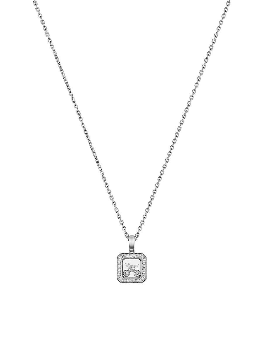 Womens Happy Diamonds 18K White Gold & 0.35 TCW Diamond Pendant Necklace Product Image