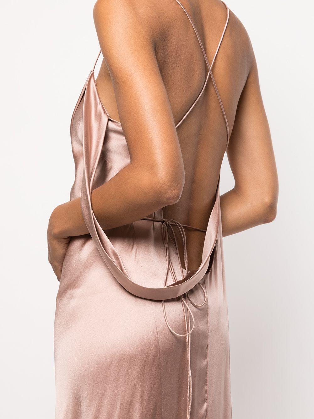 silk wrap floor-length gown Product Image