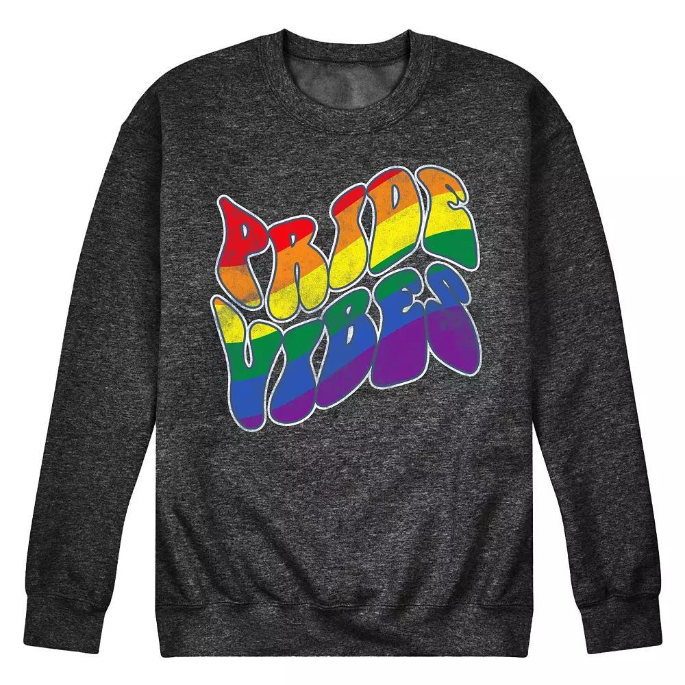 Mens Pride Vibes Fleece Sweatshirt Blue Product Image