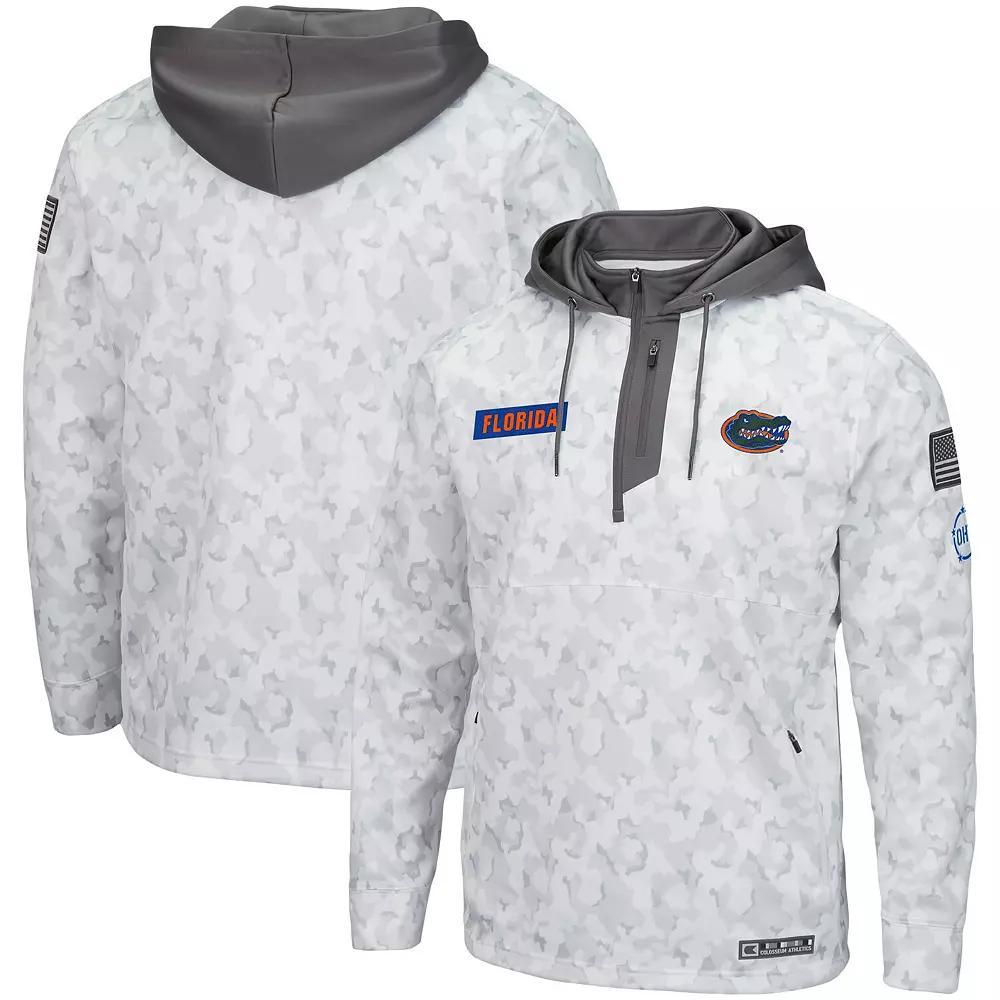 Men's Colosseum Arctic Camo Florida Gators OHT Military Appreciation Quarter-Zip Hoodie, Size: 3XL, Team Product Image