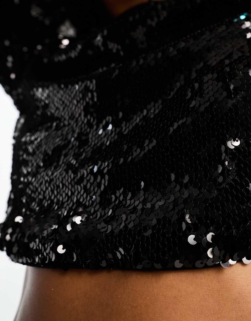 Extro & Vert sequin crop top Product Image