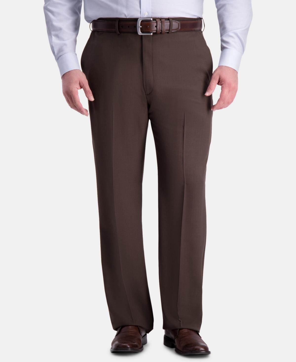 Big & Tall Haggar Premium Comfort Expandable-Waist Classic-Fit Stretch Flat-Front Dress Pants, Mens Product Image