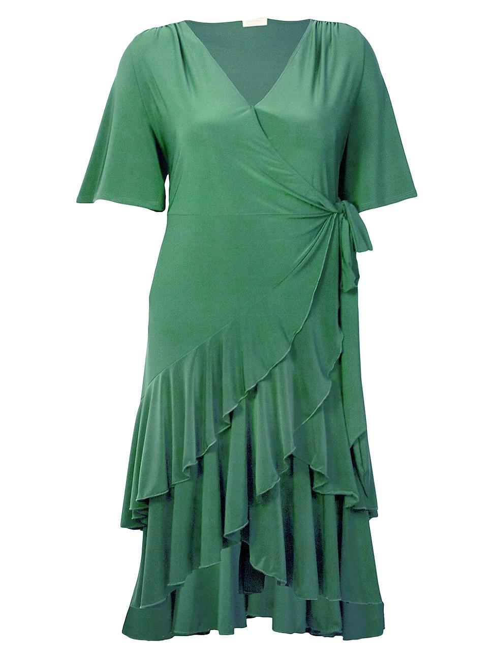 Womens Miranda Wrap-Front Mini Dress Product Image
