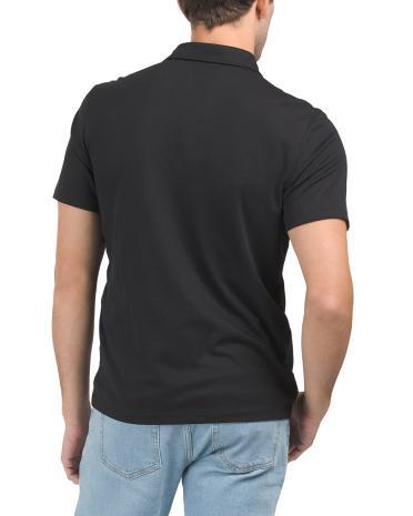 Short Sleeve Lux Polo T-shirt for Men | Polyester/Cotton Product Image
