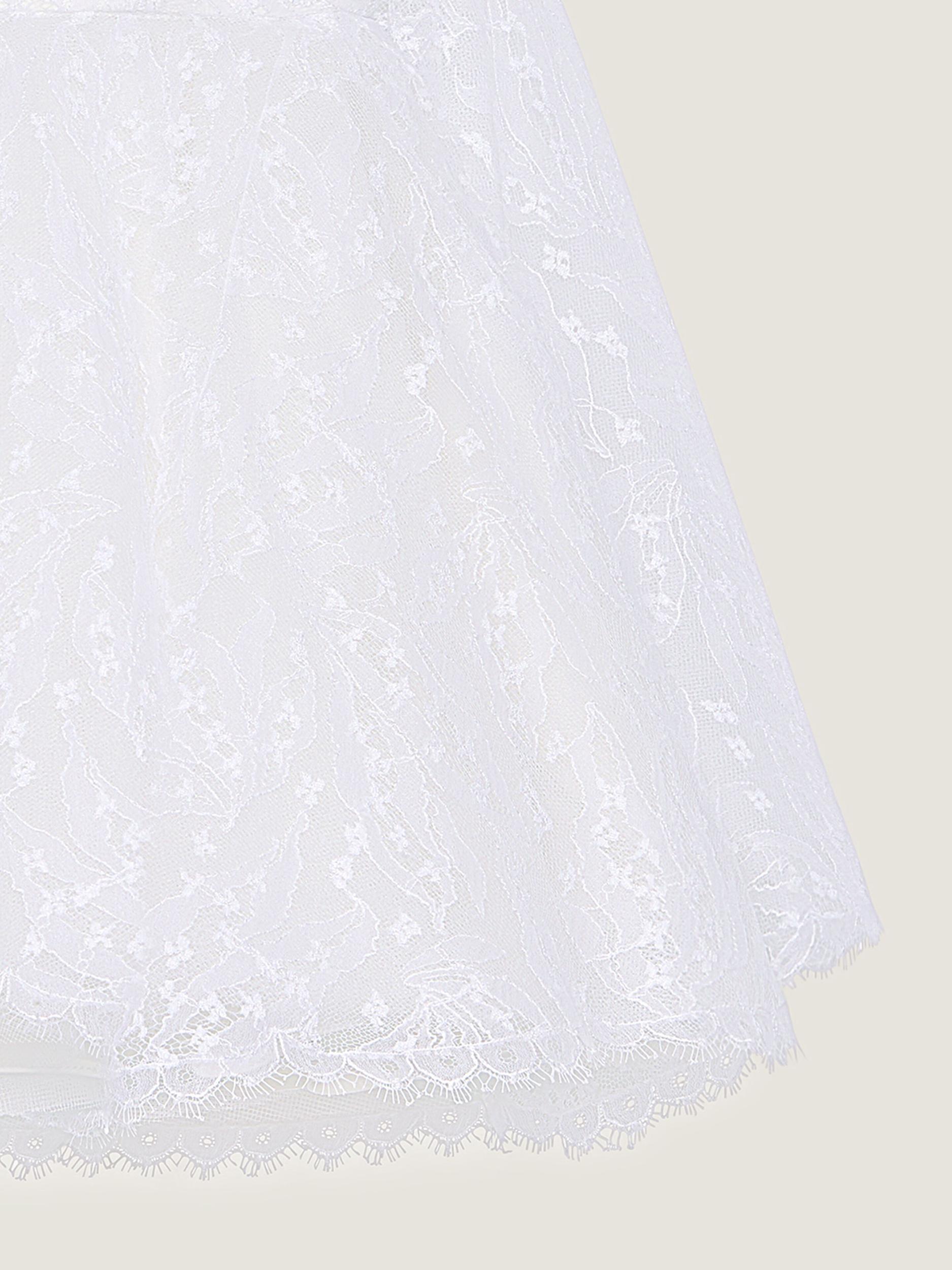 Mini bustier dress in lace with cape Product Image