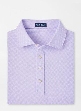 Peter Millar Mens Beelman Performance Jersey Polo | Color: Misty Rose | Size: XL Product Image