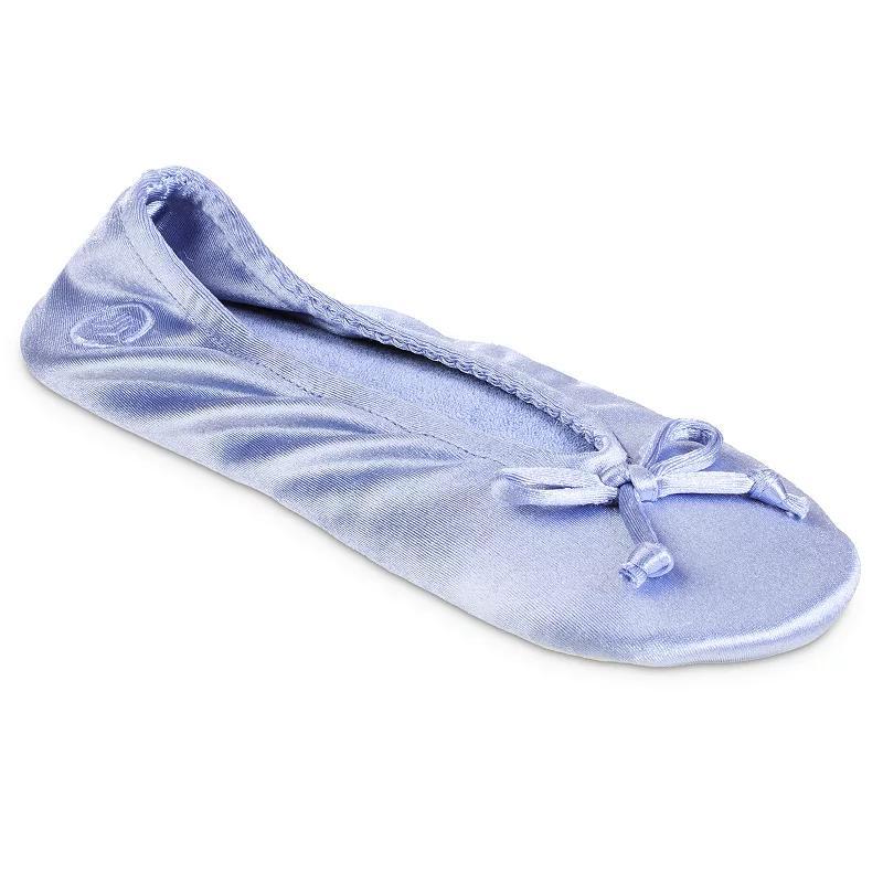 isotoner Satin Womens Ballerina Slippers Evening Brown Product Image