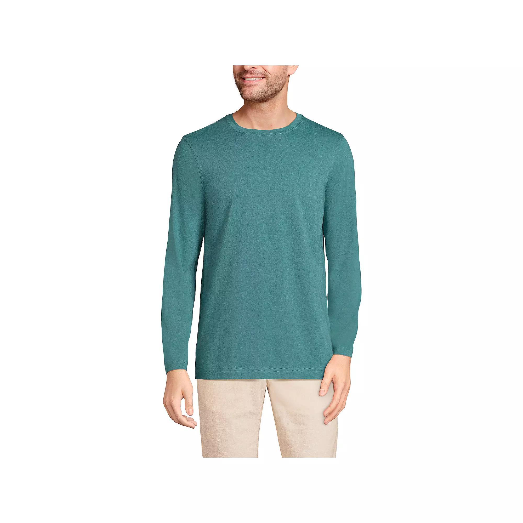Men's Lands' End Classic-Fit Supima Tee, Size: Small, Tourmaline Product Image