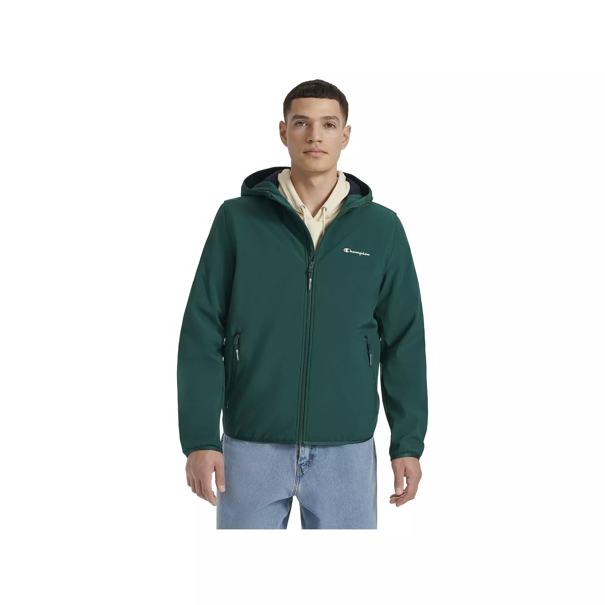 Men's Champion® Active Soft Shell Jacket With Hood, Size: Medium, Blue Product Image