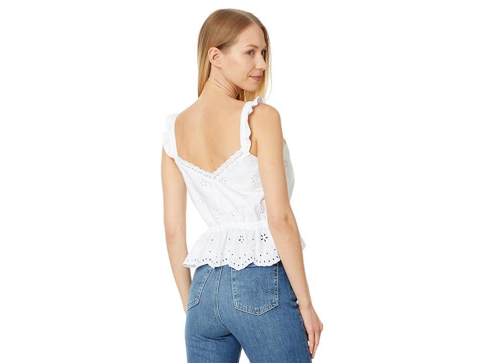 Womens Marsa Eyelet-Embroidered Peplum Top Product Image