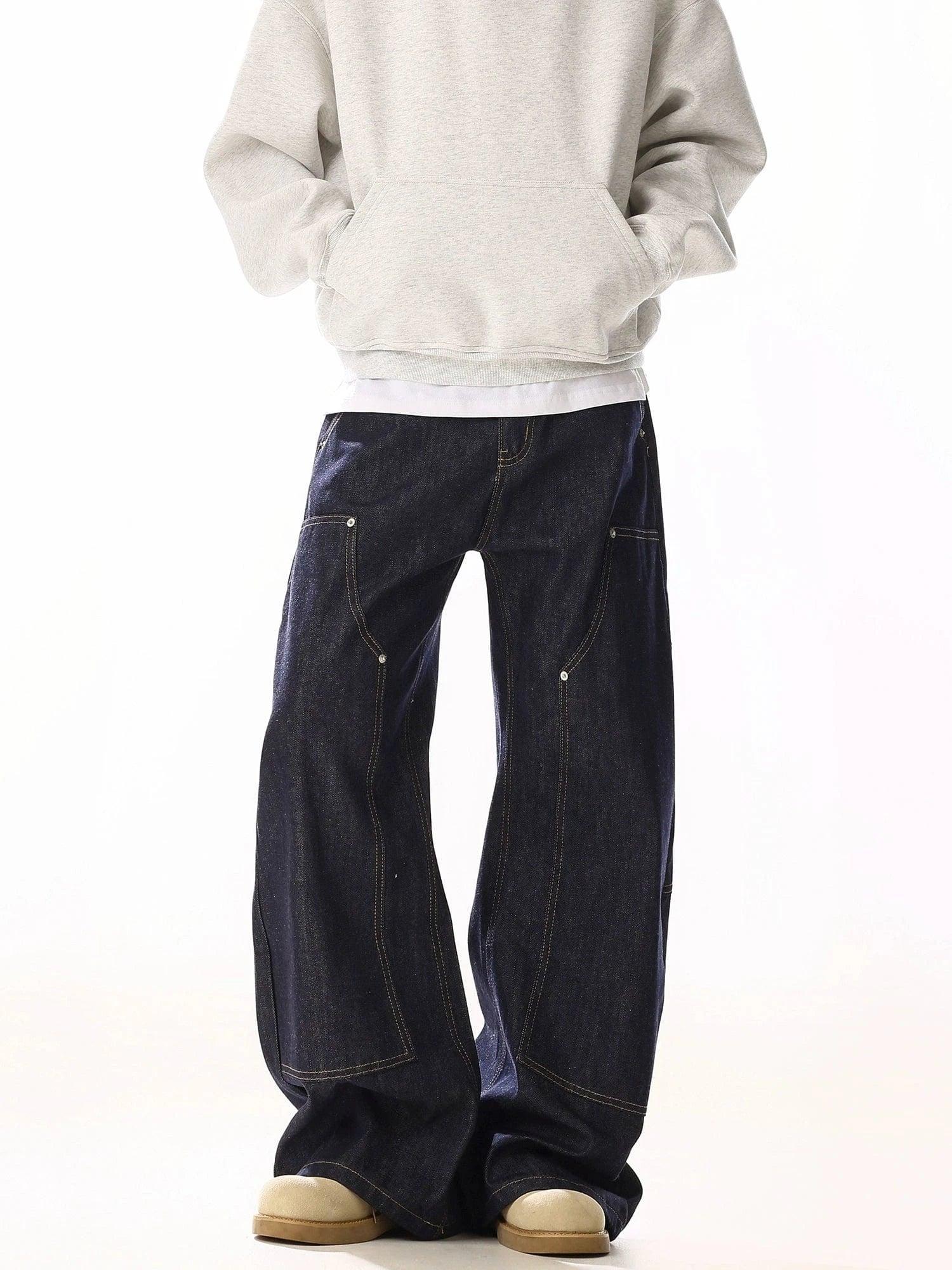 RT No. 19810 OG BLUE CARPENTER DENIM STRAIGHT JEANS Product Image