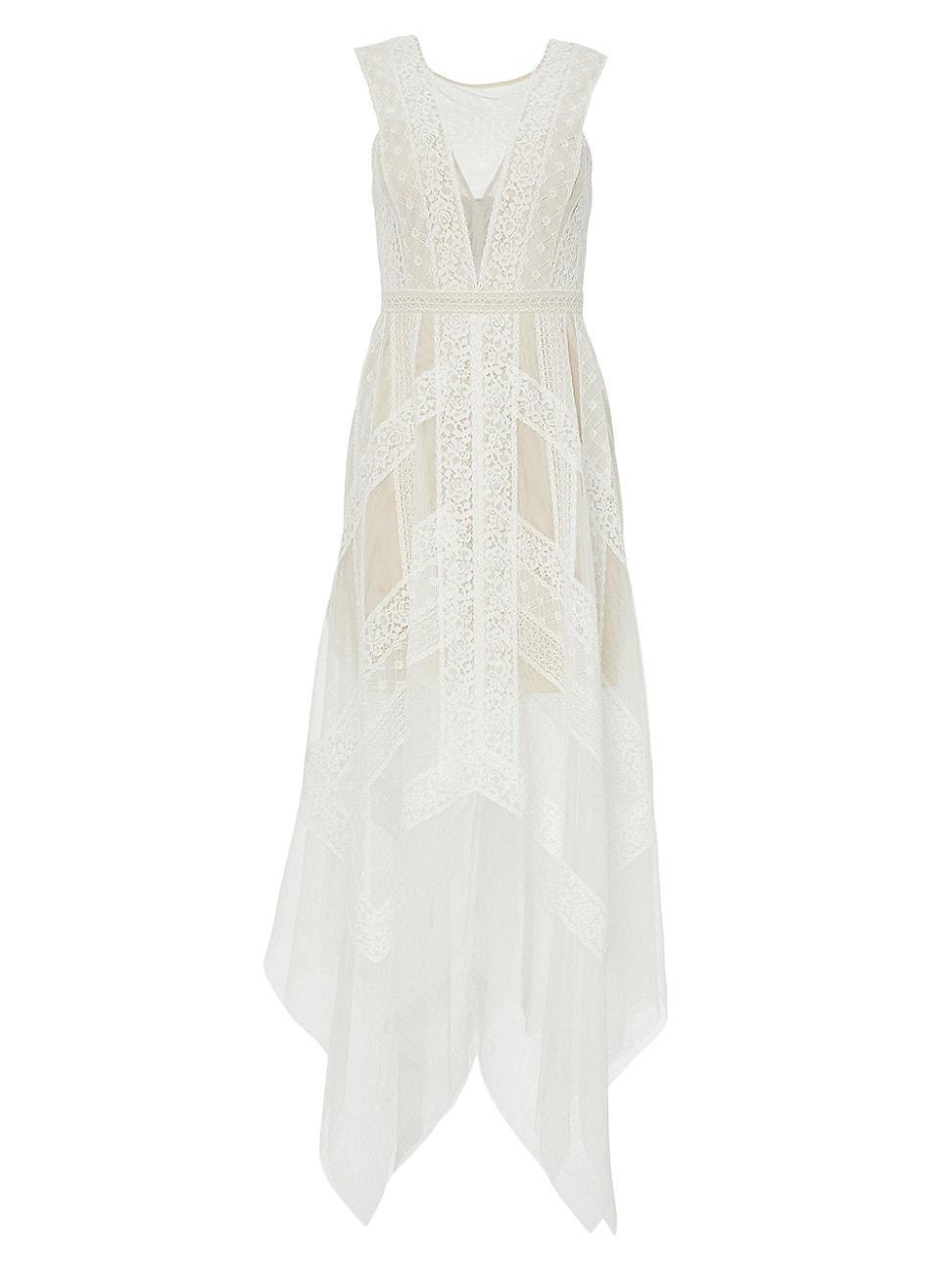 Bcbgmaxazria Andi Lace Trim Evening Dress Product Image