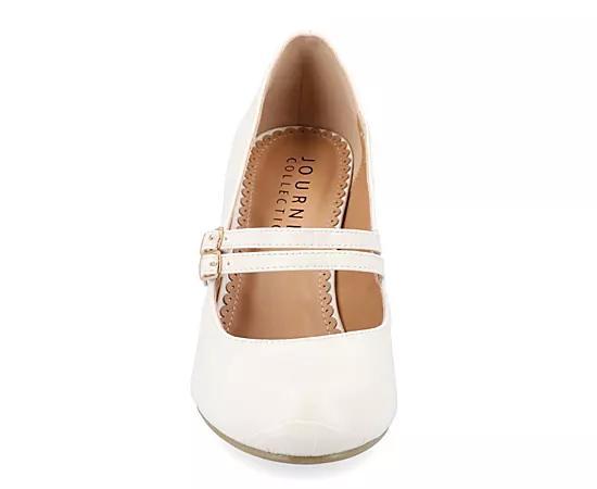 Journee Windy Womens Mary Jane High Heels Brown Product Image