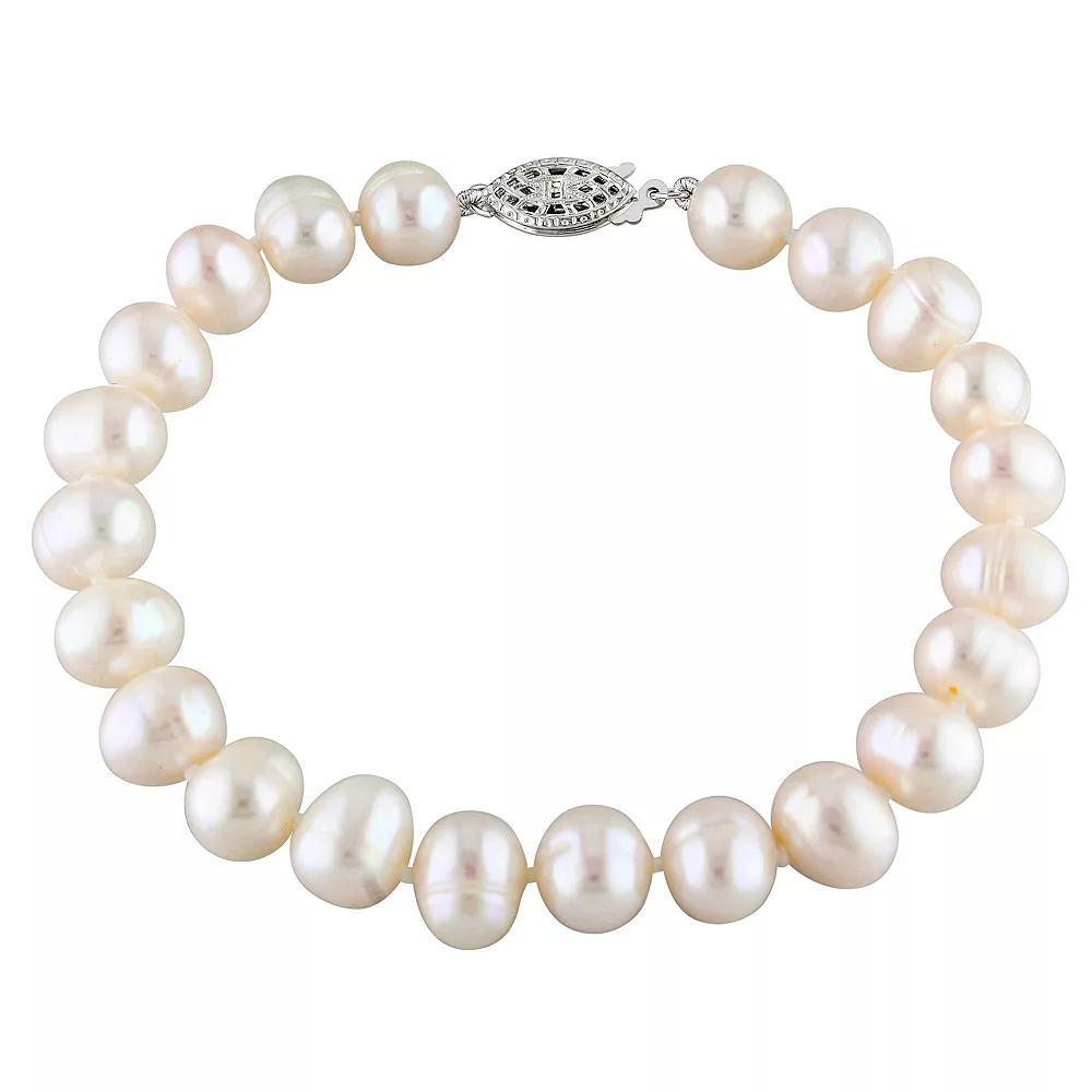 Stella Grace Sterling Silver Freshwater Cultured Pearl Bracelet, Women's, Size: 7.5" Product Image