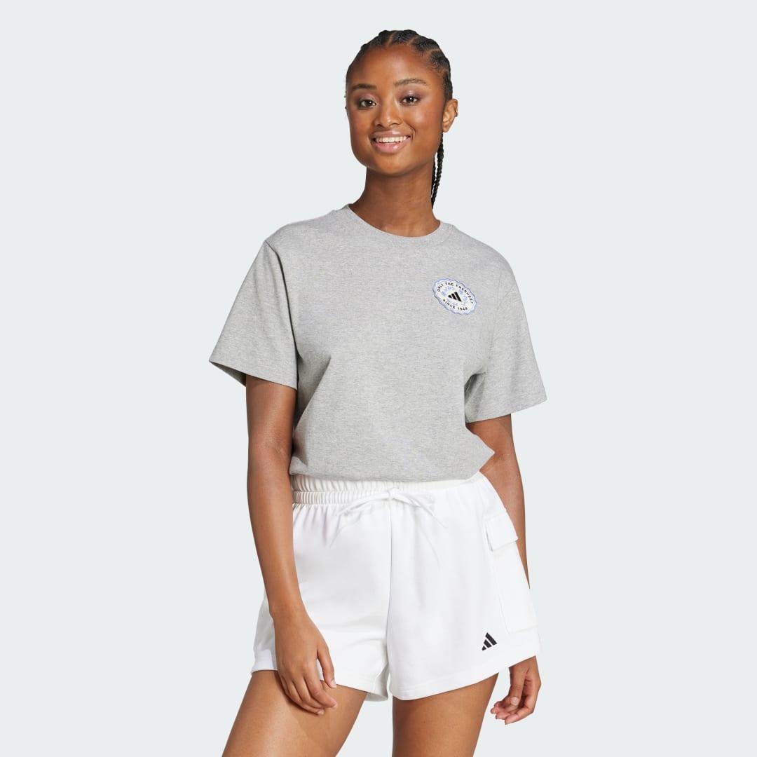 adidas Farmers Market Graphic Tee Off White M Womens Product Image