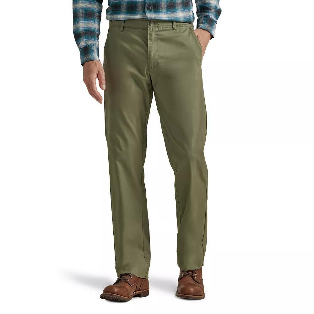 Men's Lee® Extreme Motion Straight Fit Flat Front Pants, Size: 31X32, Muted Green Product Image